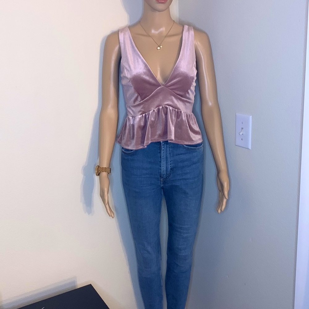 Lilac velvet top
